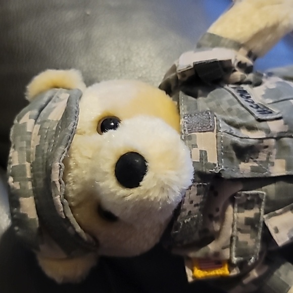 ARMY Bear Stuffed Animal Plush forces of America Military 11" Camo boots Teddy - Picture 13 of 14